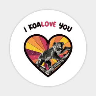 I  koalove you - a retro vintage design Magnet